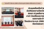 ประชุมพลังเครือข่ายบัณฑิตแรงงานจังหวัดสงขลา สานพลังงานอาสา ขับเคลื่อนอนาคตแรงงานประจำปีงบประมาณ พ.ศ. 2569  จังหวัดสงขลา